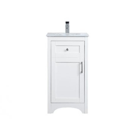 CONVENIENCE CONCEPTS 18 in. Single Bathroom Vanity in White HI2221786